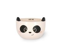 Legami - Taza de cereales de gres ¡Buenos días! Tema Panda, Taza para el desayuno, Apta para microondas, Apta para lavavajillas, Capacidad hasta 400 ml, 12 x 9 cm