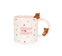 Legami - Taza de Gres - Too Cute to Handle, Tema Teddy Bear, Apta para Lavavajillas, Capacidad 350 ml