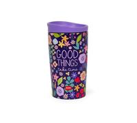 Legami - Taza térmica Hot&Cold Vacuum Tumbler, Flowers, cierre hermético, de acero inoxidable, para todo tipo de bebidas, capacidad 275 ml