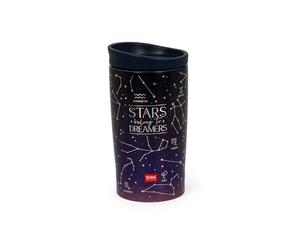 Legami - Taza térmica Hot&Cold Vacuum Tumbler, Stars, cierre hermético, de acero inoxidable, para todo tipo de bebidas, capacidad 275 ml