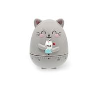 Legami - Temporizador de Cocina, Tema Kitty, Ajustable manualmente, Tema Aguacate, 60 Minutos, sin Pila, diámetro 6 cm, Altura 8 cm