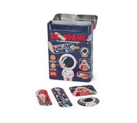 Legami - Tiritas Be Brave para niños, tiritas resistentes, hipoalergénicas y resistentes, paquete de 30, tamaños diferentes para curar cada herida, caja reutilizable práctica, tema Space