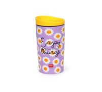 Legami - Vaso de vacío Hot & Cold, Vaso térmico, ligero y resistente, Acero inoxidable, 275 ml de capacidad, para todo tipo de bebidas, Tema Daisy