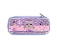 Legami - Wonderwow Pencil Case, Kitty Theme, 2 Compartments and Inner Pen Holder