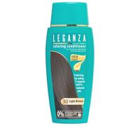 LEGANZA | Bálsamo Colorante Natural para el Cabello Color Marrón Claro Nº 30 | Tinte Sin Amoniaco | Enriquecido con Aceites Naturales | baño de color | cubre canas | 150ML