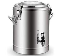 LEgdor Dispensador De Bebidas con Aislamiento De Acero Inoxidable, Contenedor Termo con Espiga Aislamiento Frío Y Caliente De 20 Horas - para Té, Agua, Café, Bebidas Heladas,30L