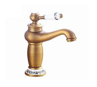 LeGDOr Grifos para Lavabo de baño Retro, Grifo para Lavabo de latón, Grifo para baño con Agua fría y Caliente, Grifo para Lavabo de baño con un Solo Orificio, Grifo Antiguo