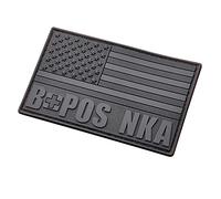 LEGEEON Parche de goma de PVC tipo sangre BPOS B+ bandera de América