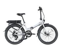 LEGEND EBIKES Siena, Bicicleta Eléctrica Plegable Batería Extraíble, 25km/h, 36V 13Ah, Bicicleta Electrica 7 Velocidades, 250W, Ruedas 24", Bicicletas Electricas Frenos Hidráulicos, Bici Blanca