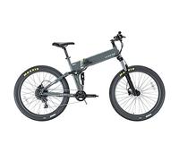 Legend ETNA Bicicleta Eléctrica de Montaña Plegable 27,5”, Motor 250W, Batería Extraíble 36V 14Ah, Autonomía hasta 100 km, 11 Velocidades, Frenos Hidráulicos, Gris