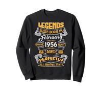Legend February 1956 Vintage 70th Birthday Tees Made in 1956 Sudadera