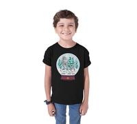 Legend Icon Kids Christmas T-Shirt - Cotton Round Neck Short Sleeve Holiday tee - Regular Fit Xmas Shirt for Boys & Girls, All I Want For Christmas Is A Baby Raptor_Black, 14 años