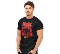 Legend Icon Officiel AC/DC imprimé T-Shirt pour Homme Col RAS du COU Manches Courtes Coton Coupe régulière,UKPWR UP_N,Taille L