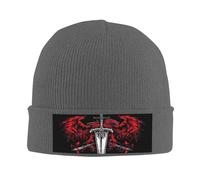 Legend of The Giant Blade - Gorro de punto para hombre/mujer, gorro de punto con puños, gorro de punto para invierno, suave y cálido, Deep Heather, talla única