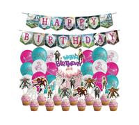 Legend of Zelda Princess Birthday Balloons with Banner Cake Topper Latex Balloon Set Set