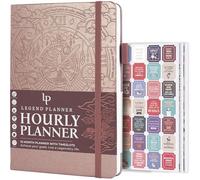 Legend Planner Agenda horaria - Organizador semanal y diario con ranuras horarias. Diario de citas para el trabajo, sin fecha, A5 (oro rosa)