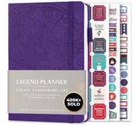 Legend Planner - Planificador de vida semanal y mensual de lujo para alcanzar tus metas y vivir más feliz. Organizador, cuaderno de productividad - A5, Sin fecha - Púrpura