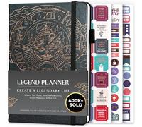 Legend Planner - Planificador de vida semanal y mensual de lujo para alcanzar tus metas y vivir más feliz. Organizador, cuaderno de productividad - A5, Sin fecha - Mystic Grey