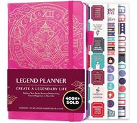 Legend Planner - Planificador de vida semanal y mensual de lujo para alcanzar tus metas y vivir más feliz. Organizador, cuaderno de productividad - A5, Sin fecha - Rosa