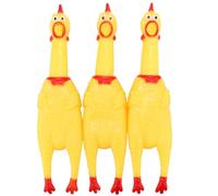 LEGEND SANDY Gritando juguetes de para perros, juguete de pollo de amarilla Novità e duradero pollo de goma para perros, pollos de goma valor 3 paquete