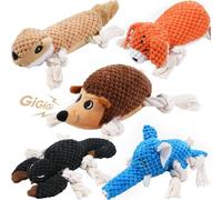 LEGEND SANDY Juguete chirriante para perros, 5 juguetes de peluche para perros pequeños, 5 juguetes de peluche con paquete de ventajas de tira y afloja, juguetes para masticar cachorros para la