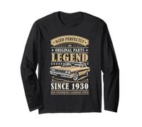 Legend Since 1930 Birthday Classic Car For Men Born in 1930 Manga Larga