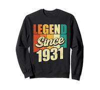 Legend Since 1931 Año De Nacimiento Cumpleaños Fiesta De Cumpleaños Sudadera
