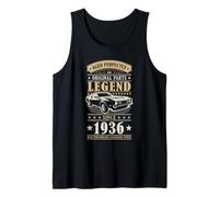Legend Since 1936 Birthday Classic Car Men Born in 1936 Camiseta sin Mangas