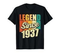 Legend Since 1937 Año De Nacimiento Cumpleaños Fiesta De Cumpleaños Camiseta