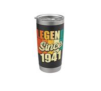 Legend Since 1941 Año De Nacimiento Cumpleaños Fiesta De Cumpleaños Vaso térmico de acero inoxidable de doble pared