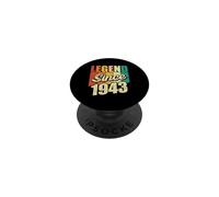 Legend Since 1943 Año De Nacimiento Cumpleaños Fiesta De Cumpleaños PopSockets PopGrip Adhesivo