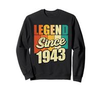 Legend Since 1943 Año De Nacimiento Cumpleaños Fiesta De Cumpleaños Sudadera