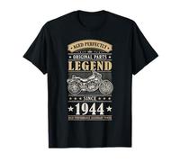 Legend Since 1944 Birthday Vintage Bike Bikers Born in 1944 Camiseta