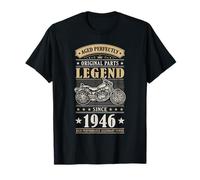 Legend Since 1946 Birthday Vintage Bike Bikers Born in 1946 Camiseta