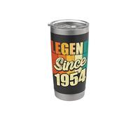 Legend Since 1954 Año De Nacimiento Cumpleaños Fiesta De Cumpleaños Vaso térmico de acero inoxidable de doble pared