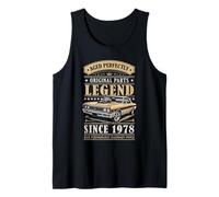 Legend Since 1978 Birthday Classic Car For Men Born in 1978 Camiseta sin Mangas
