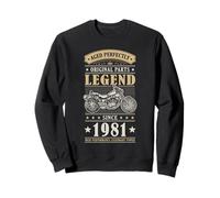 Legend Since 1981 Birthday Vintage Bike Bikers Born in 1981 Sudadera
