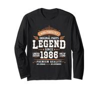Legend Since 1986 Birthday Limited Edition Men Born in 1986 Manga Larga