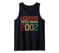 Legend Since 2002 24 Years Old Retro Vintage 24th Birthday Camiseta sin Mangas