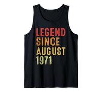 Legend Since August 1971 Vintage 1971 Idea Birth Of Birthday Camiseta sin Mangas