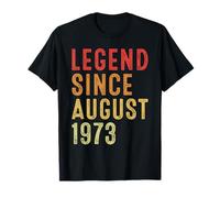 Legend Since August 1973 Vintage 1973 Idea Birth Of Birthday Camiseta