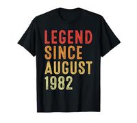 Legend Since August 1982 Vintage 1982 Idea Birth Of Birthday Camiseta