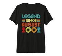 Legend Since August 2002 Vintage 24 Years Old 24th Birthday Camiseta Premium
