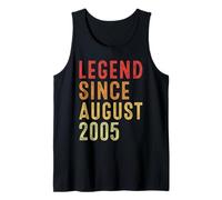 Legend Since August 2005 Vintage 2005 Idea Birth Of Birthday Camiseta sin Mangas