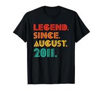 Legend Since August 2011 Birthday Gifts August 2011 Vintage Camiseta