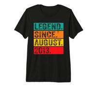 Legend Since August 2013 13th Birthday Retro 13 Years Old Camiseta Premium