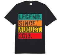 Legend Since August 2013 13th Birthday Retro 13 Years Old Comfort Colors Adult Heavyweight T-Shirt