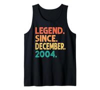 Legend Since December 2004 21st Birthday Retro 21 Years Old Camiseta sin Mangas