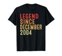 Legend Since December 2004 Vintage 2004 Birth Of Birthday Camiseta