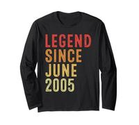 Legend Since June 2005 Vintage 2005 Birth Of Birthday Gifts Manga Larga